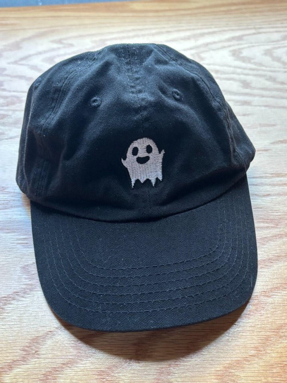 Black Ghost Embroidered Dad Hat